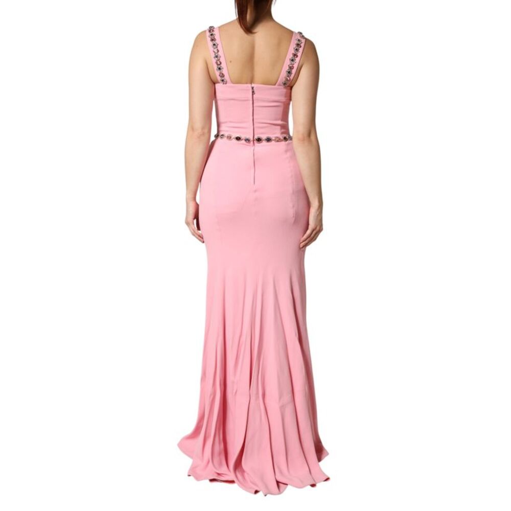 Dolce & Gabbana Pink Crystal Sheath Mermaid LongGown Women's Dress - Picture 3 of 5